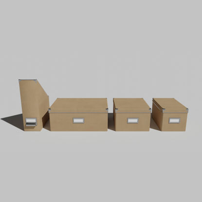 Pachet cutii de birou Model 3D