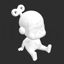 Clockwork baby 3d print model