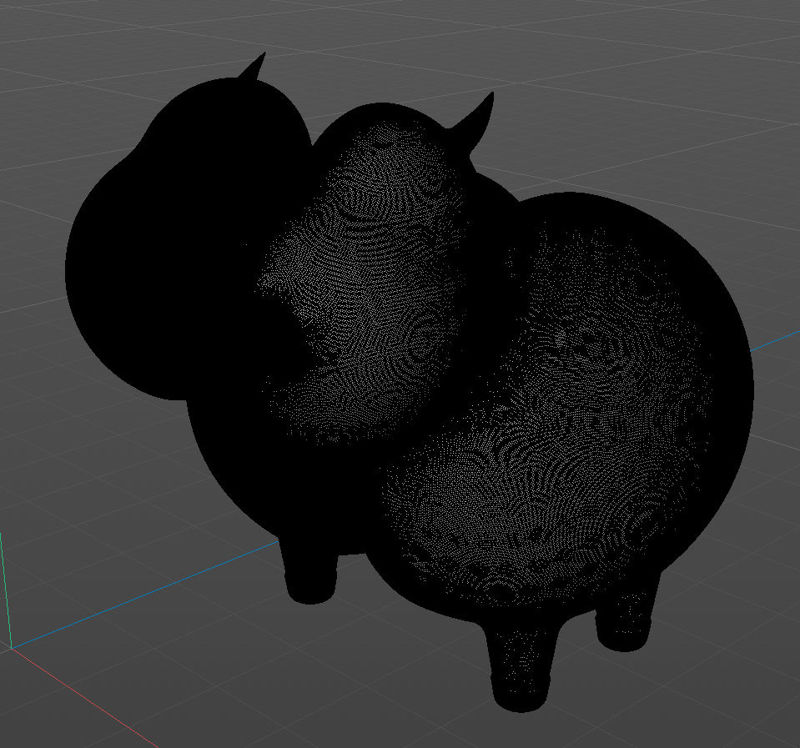 3D model ovčjega tiska