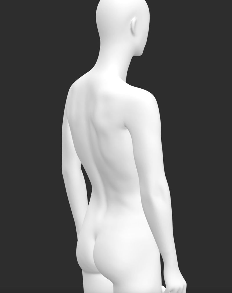 Stilig mannequin 3d -utskriftsmodell