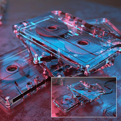 Real tape 3d scene cyberpunk dark style c4d model