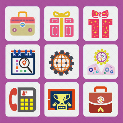 Business color icons