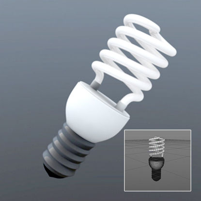 Ampoule à économie d'énergie modèle 3D