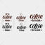 Coffee time, coffee break, time for coffee, coffee beans, logo, coffee cup, brown stylish color, logotype for business, cafe, shop, identical design, flyer, sticker, ads, signage