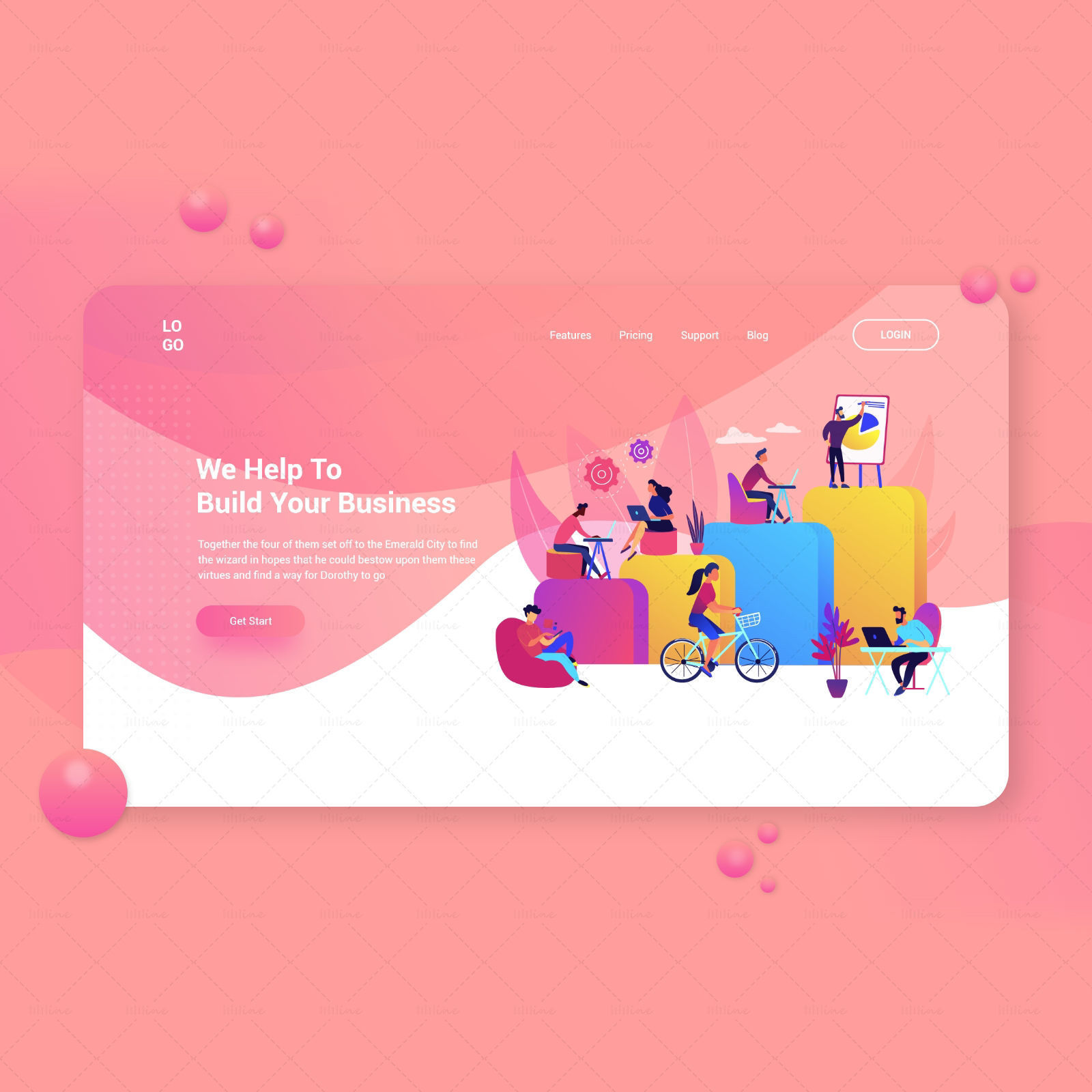 business-landing-page-ui-design-pink-red