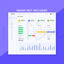 Blue Color Dashboard UI website template design