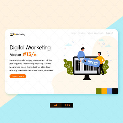 Márka vonalkód termék digitális marketing banner