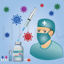 Doctors medicines and viruses vector