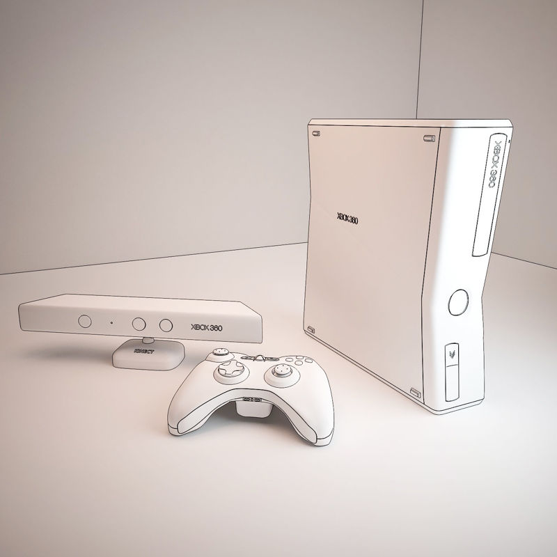 Home game console xbox 360 3d model