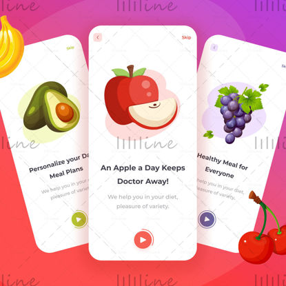 Fruit Delivery App UI Design (Screen Onboarding)