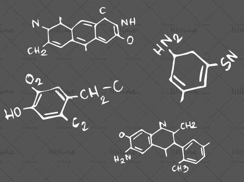 Chemische Formel Clipart Molekülstruktur Vektor