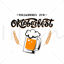 Willkommen Zum. Welcome to Oktoberfest German, Oktoberfest handwritten lettering with wheat ears and a glass of beer. Beer Festival vector banner. Design template celebration.