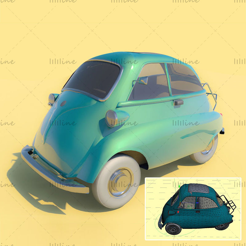 Modèle 3D de voiture de dessin animé C4D