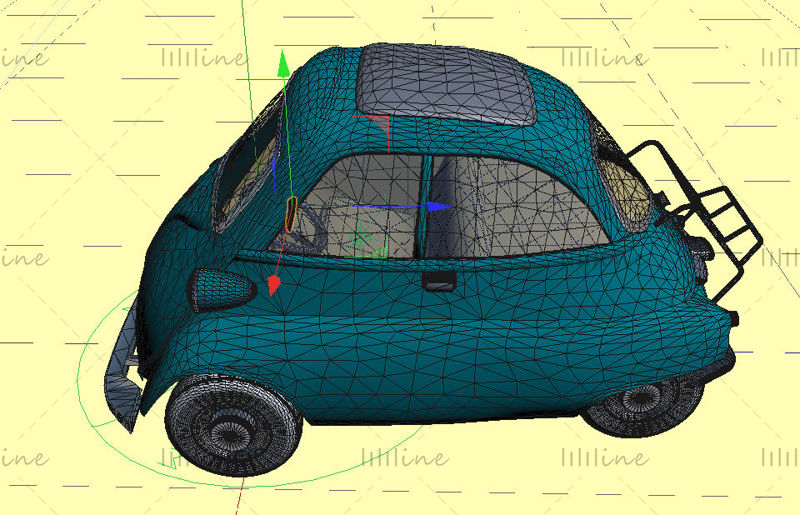 Modèle 3D de voiture de dessin animé C4D