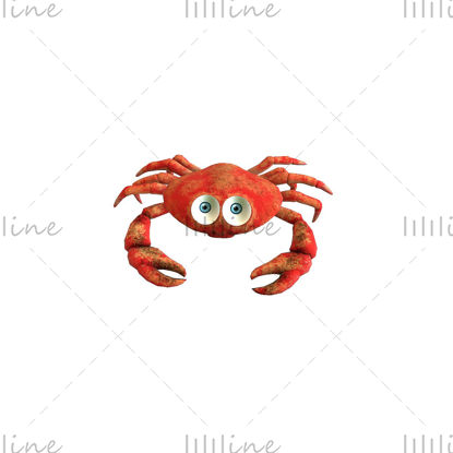 Crab Rigged 3D Model