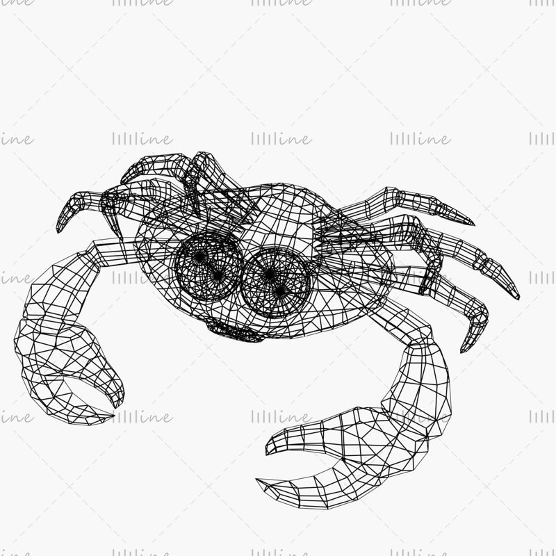 3D модел Crab Rigged