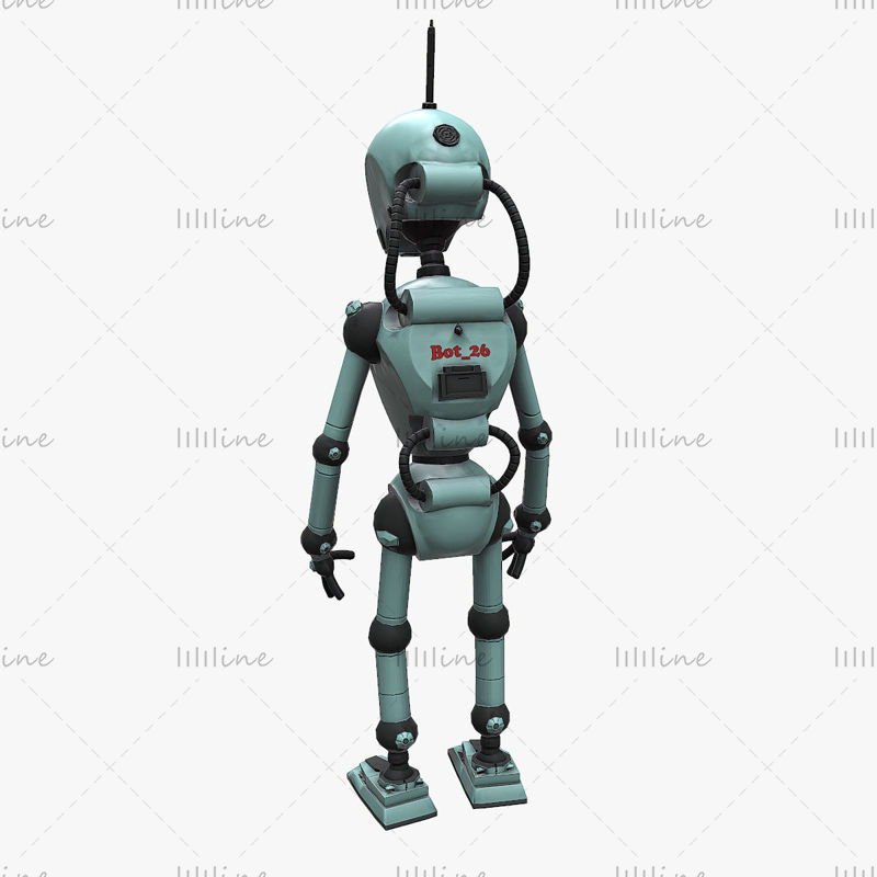 Model 3D Robot Rigged
