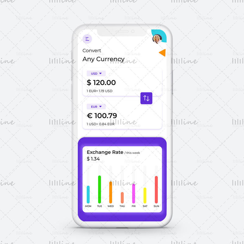 Currency Converter App UI Template