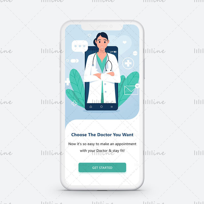 Doctor Appointment App UI Green Template