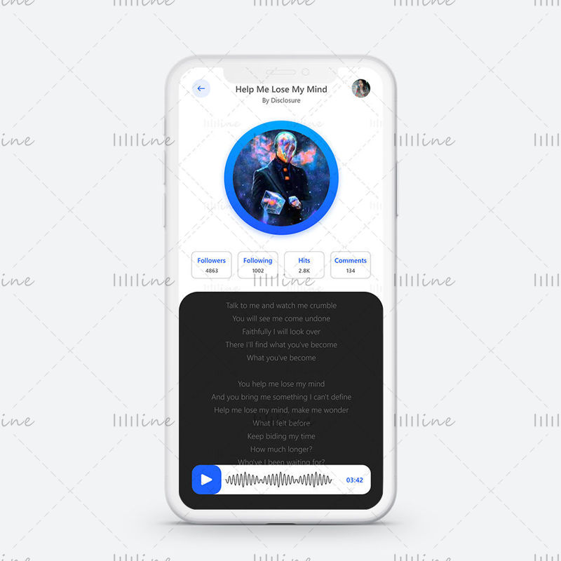 Shazam App UI Redesign Blue Template