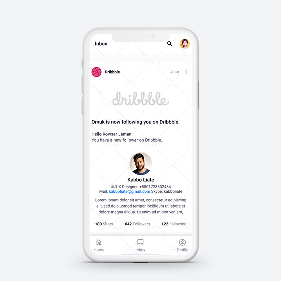 Email UI Design PSD Template Email UI Design PSD Template