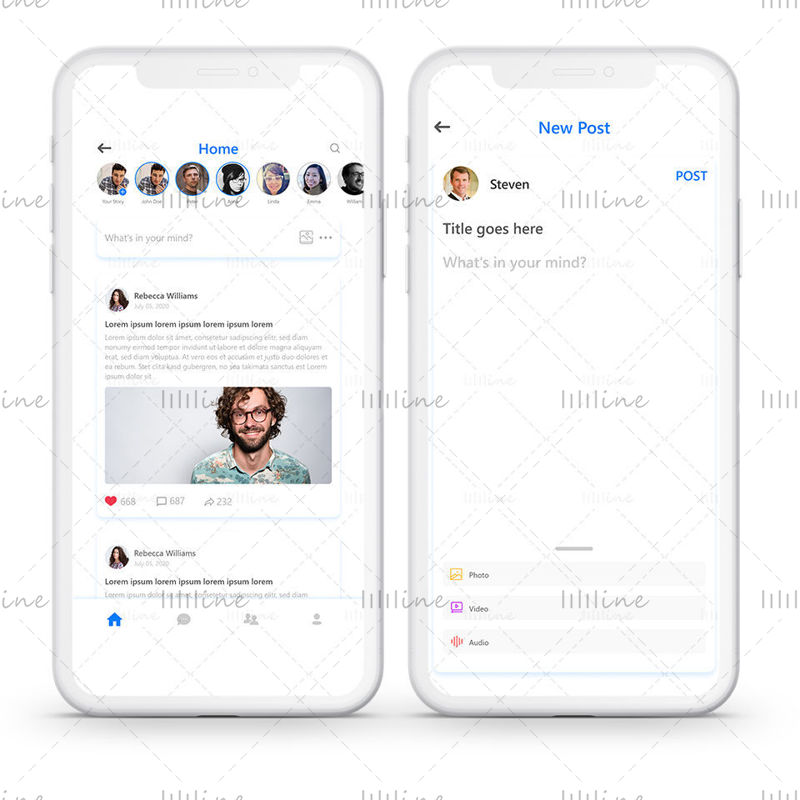 Social Media App UIUX Design Template