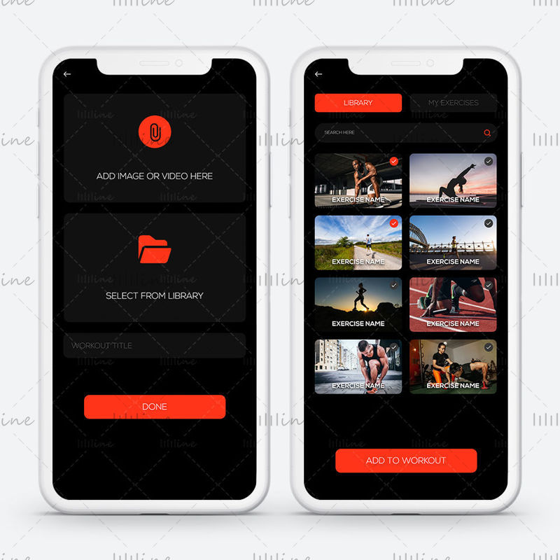 Uporabniški vmesnik aplikacije za vadbo