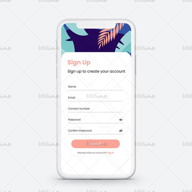 Hello Summer  Mobile App UI UX sign up