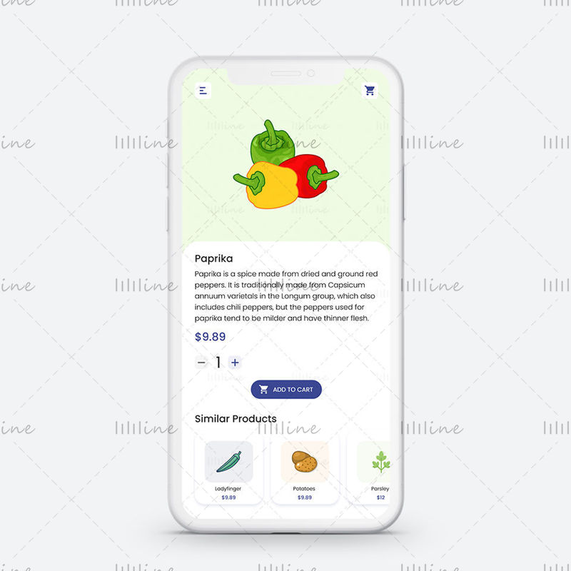 Grocery App UI online shop store product page
