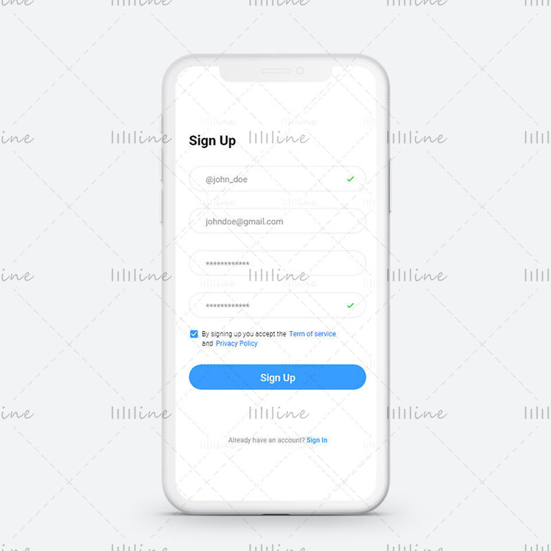 Sign In & Sign Up UI UX Page Template