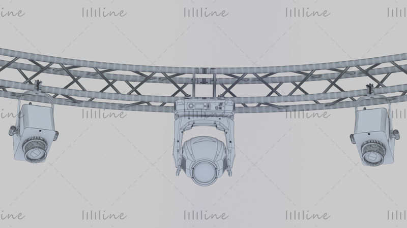 Círculo Cuadrado Truss 700cm-Luces de escenario modelo 3d