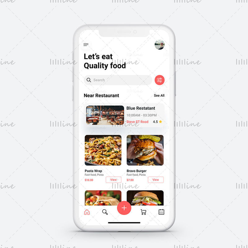 Food Restaurant app UI Template