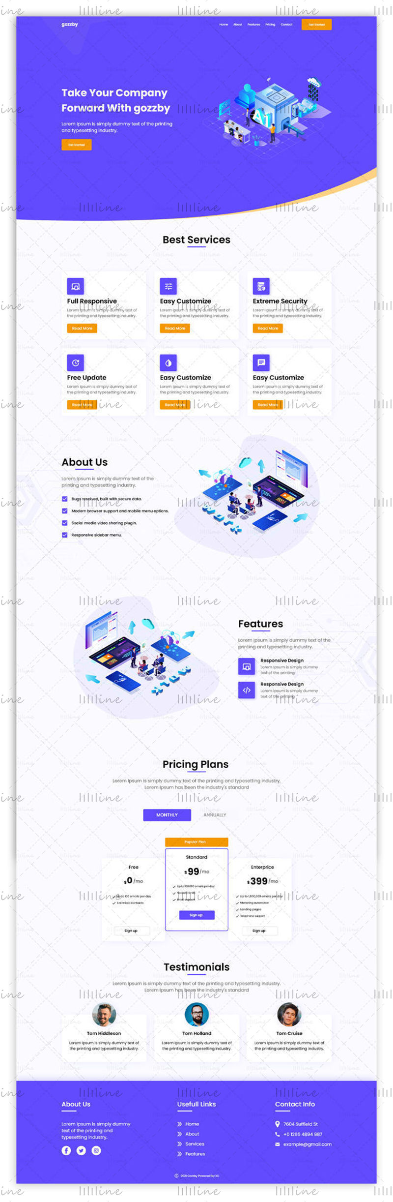 Gozzby Landing Page