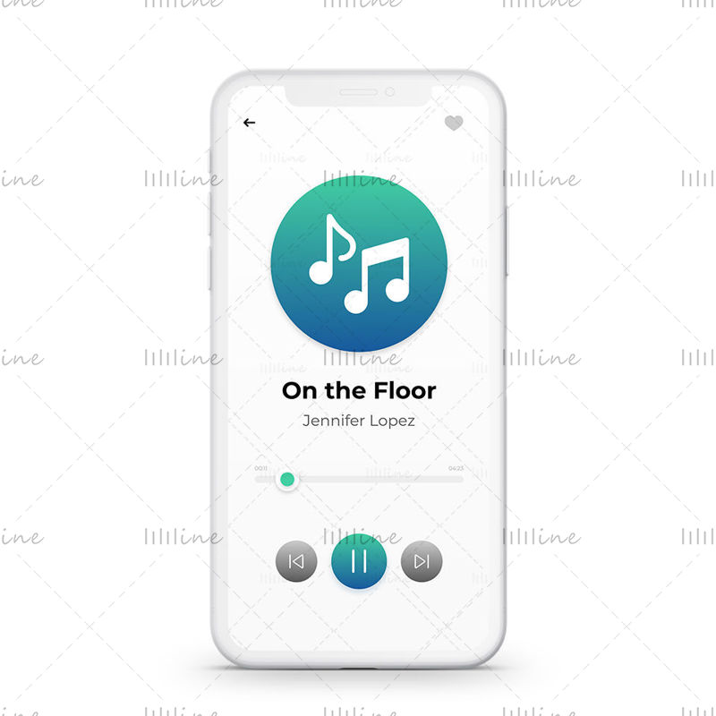 Media Player App UI/UX music playing