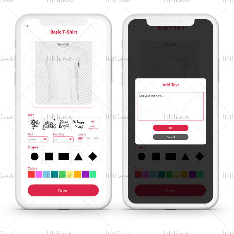 Print on Demand App Design product detail screen