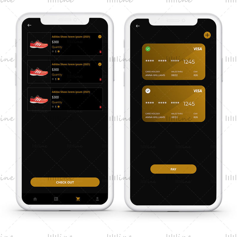 Ecommerce Shoe Selling App UI/UX order and pay