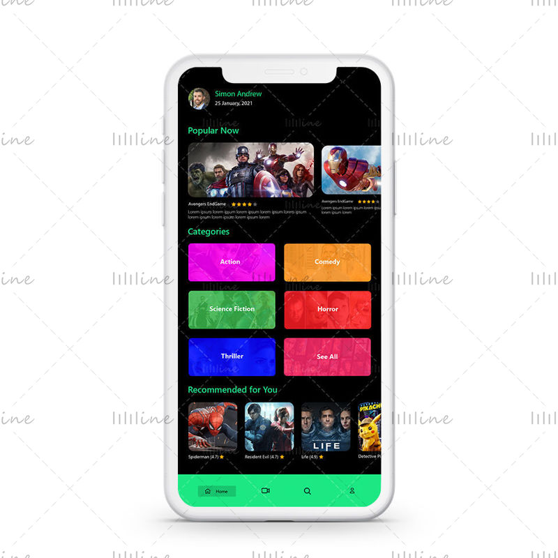 Hulu App Redesign UI UX Screen