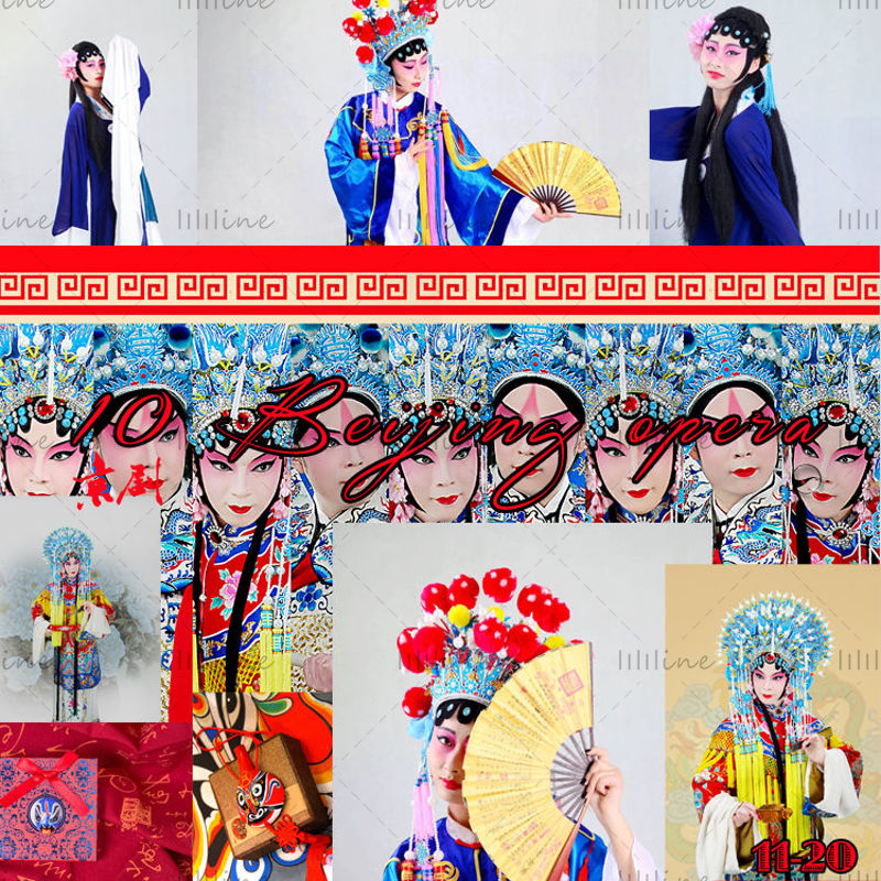 10 Pekin operası yüksek çözünürlüklü fotoğraf