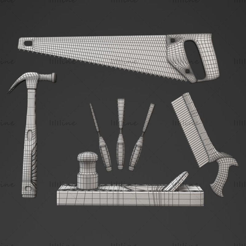 Conjunto de herramientas modelo 3D