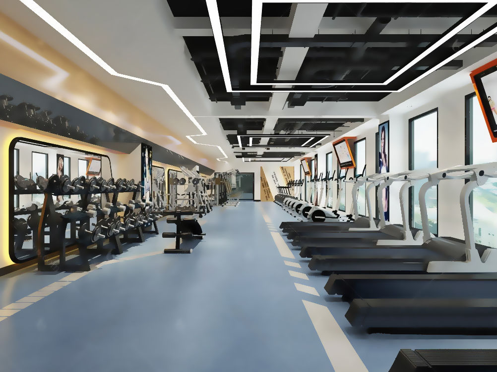 Modern gym 3d model