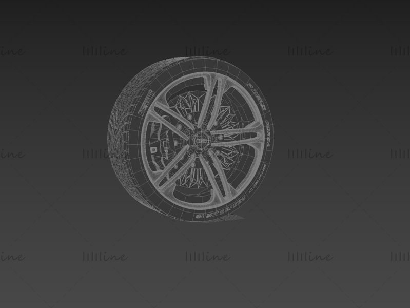 Model pneumatiky 3D přesný model
