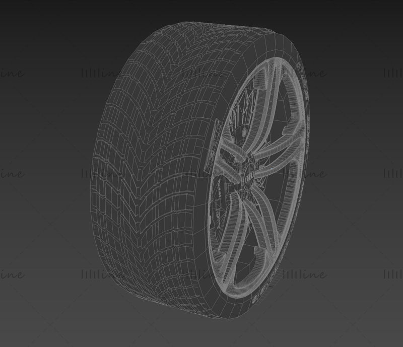 Model pneumatiky 3D přesný model