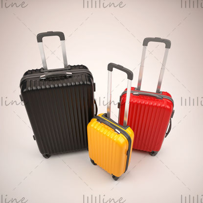 Modern bagage- en reisdoos 3d-model