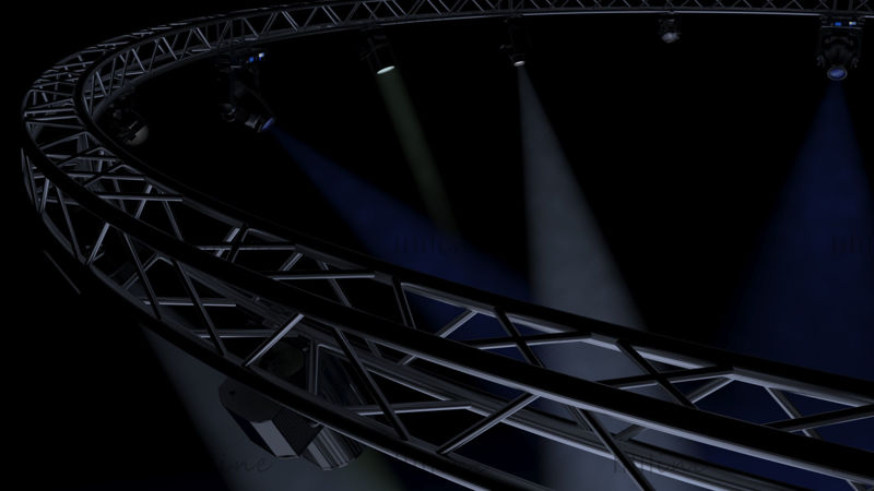 Цирцле Скуаре Трусс 1000цм Сценска светла 3Д модел