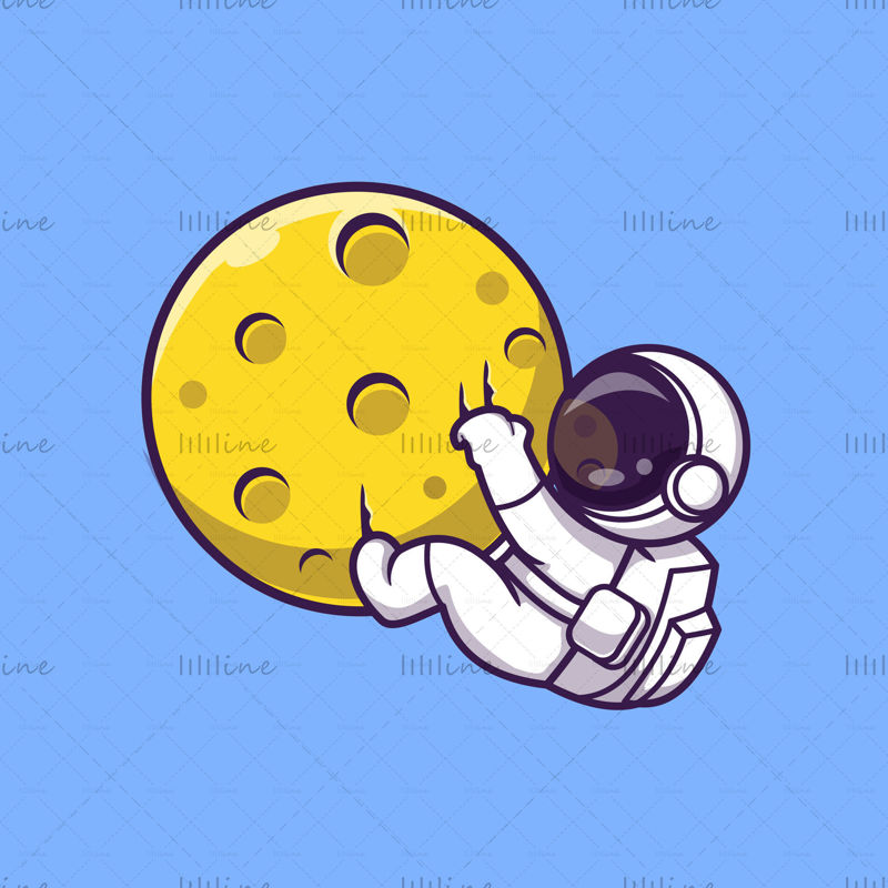 Astronaut kreslený charater