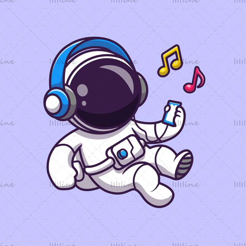 Astronaut tekenfilm karakter