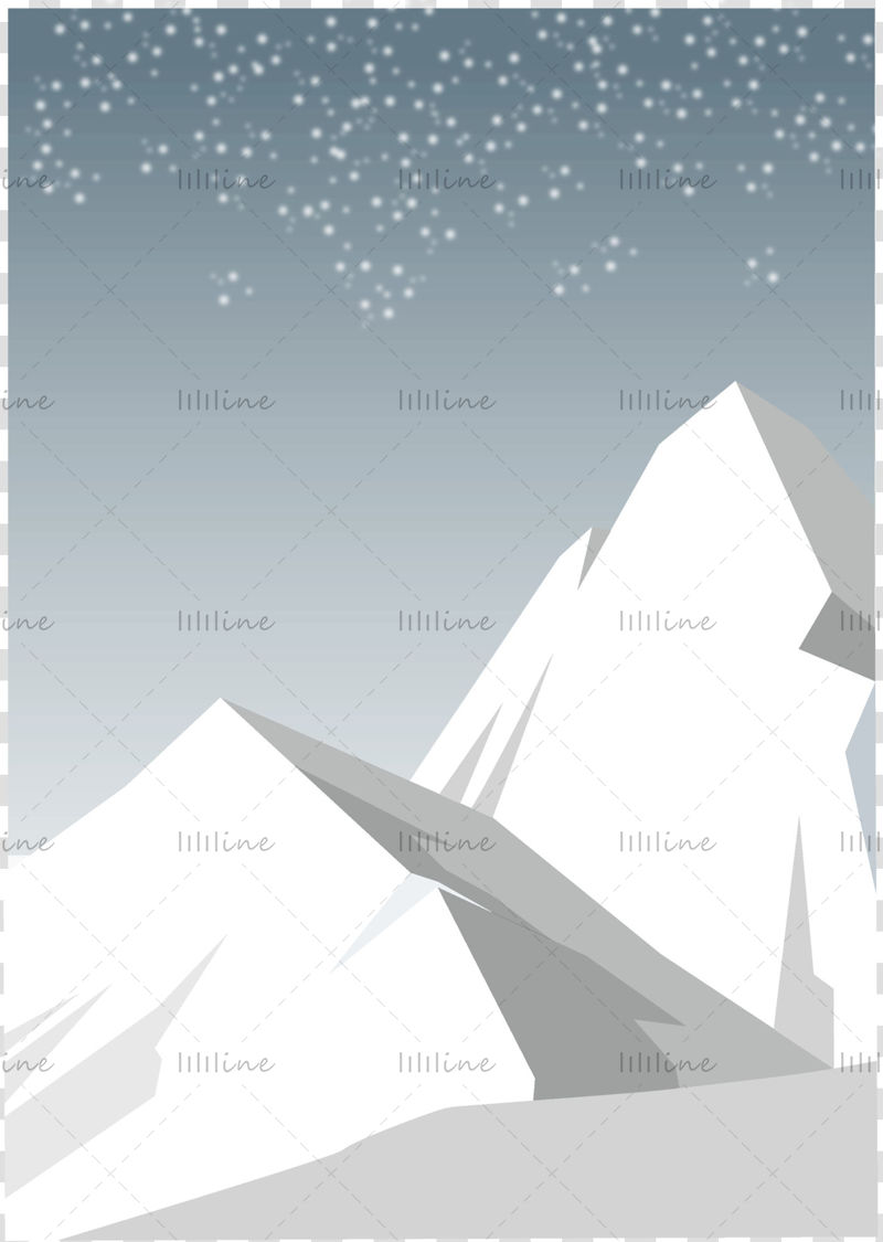 Flat Mountain illustration  designed by Adobe Illustrator.