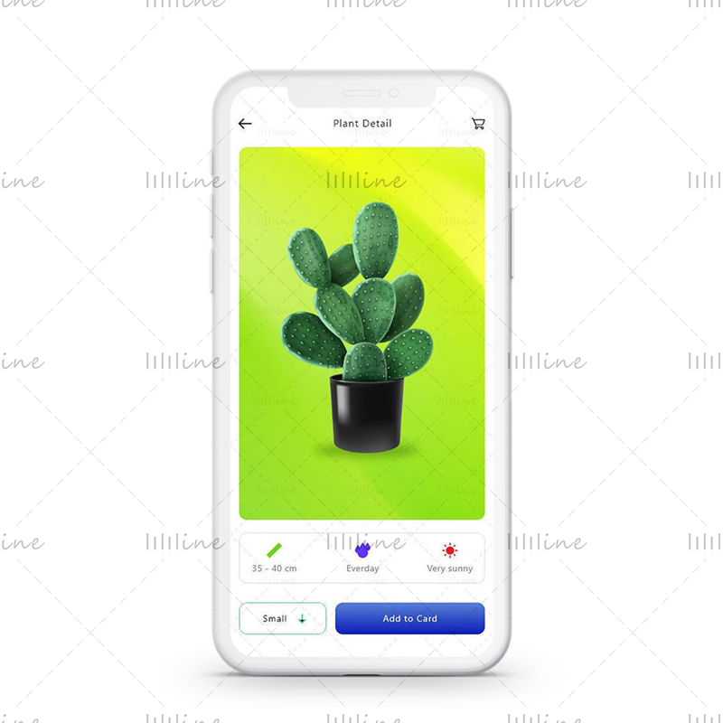 Kit d'interface utilisateur de l'application mobile de la boutique en ligne des plantes
