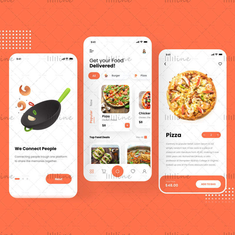 App-ontwerp voor eten bezorgen