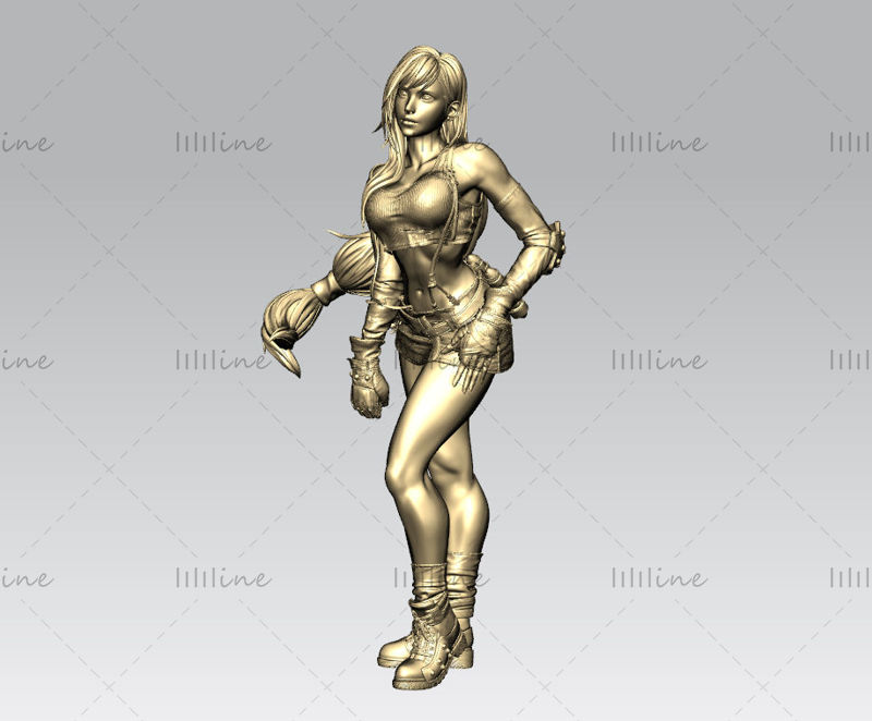 3Д модел статуе Тифа Финал Фантаси Спреман за штампање 3Д модел за штампање